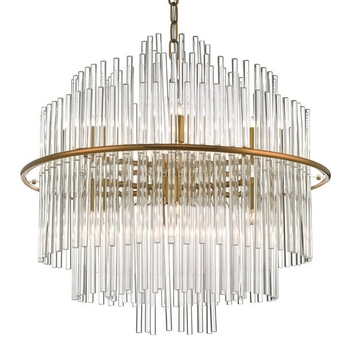 Wisząca lampa szklana LUKAS LUK1735 do salonu złoty przezroczysty