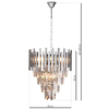 Wisząca LAMPA glamour ASPEN ML5997 Milagro kryształowa OPRAWA na łańcuchu ZWIS okrągły chrom