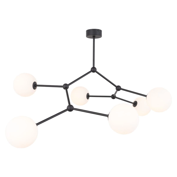 Wielopunktowa lampa sufitowa kule Fairy 4856 TK Lighting balls czarna biała