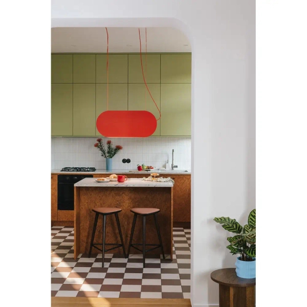 Modernistyczna lampa wisząca Malumi MLA644P2 LED 24W 3000K burgundowy