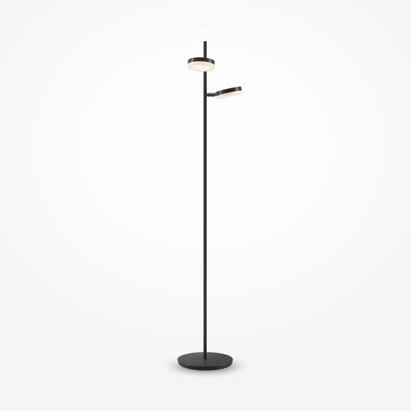 Lampa podłogowa prosta Fad MOD070FL-L12B3K LED 12W 3000K klosze czarne