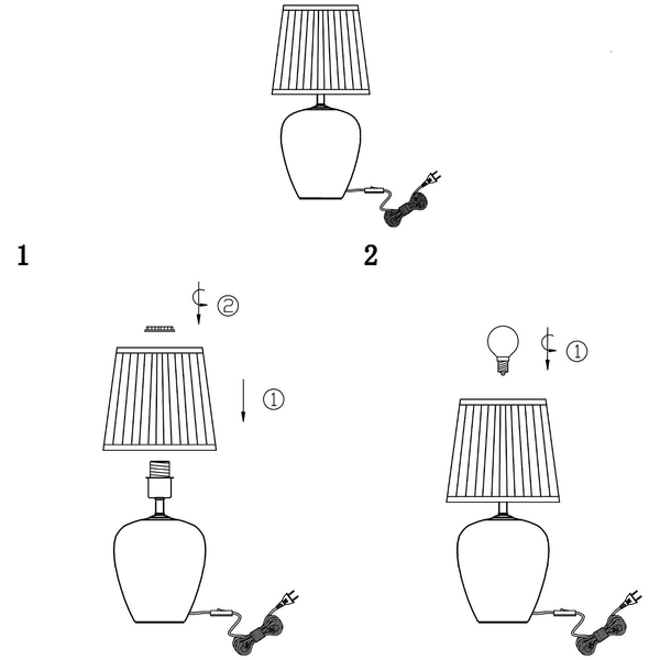 Abażurowa LAMPA stołowa MANSION 107040 Markslojd ceramiczna LAMPKA klasyczna wzorki retro ptaki biały