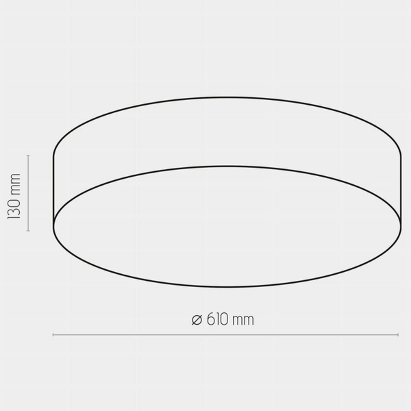 Plafon nowoczesny Rondo 1587 TK Lighting okrągły z tkaniny czarny biały