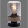 Lampa stołowa nowoczesna PASQUAL szklana czarna z wtyczką na stolik E27 11310-18