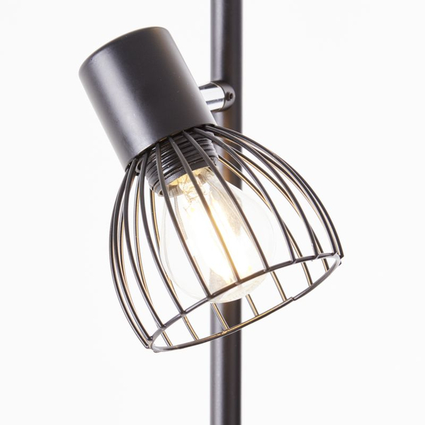 Stojąca lampa Blacky 93085/06 regulowana do czytania czarna