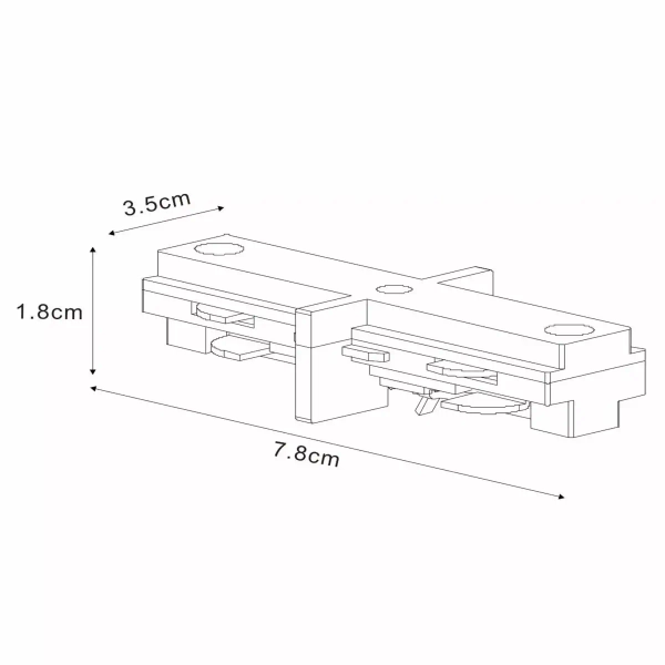 Złącze do szynoprzewodu 1-fazowego Track 09950/06/30 Lucide czarne