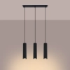 Lampa wisząca potrójna KARBON SL.1575 tubka podłużna czarna