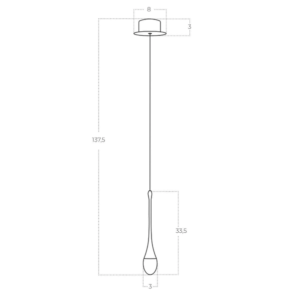 Nowoczesna lampa zwis DALMA AZ6006 Azzardo LED 4W 3000K przezroczysty złoty