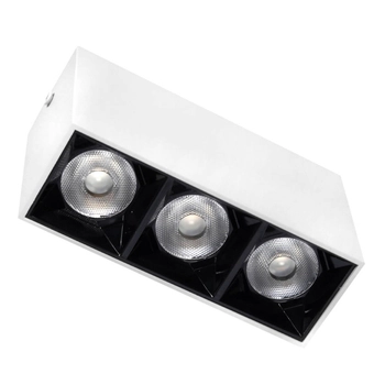 Prostokątna lampa sufitowa 1056 Domeno LED 9W 4000K do salonu biała