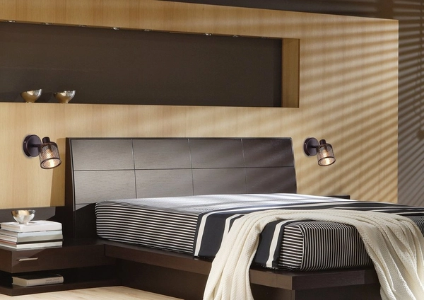 Ażurowa lampa ścienna Canabera 91-81377 Candellux do salonu czarny