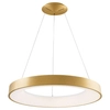 Wisząca LAMPA okrągła GIULIA 5304-880RP-GD-3 Italux metalowa OPRAWA pierścień LED 80W 3000K zwis ring złoty
