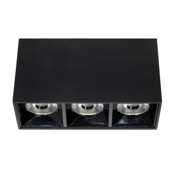 Liniowa lampa sufitowa 1057 Domeno LED 9W 3000K oczka spoty czarna