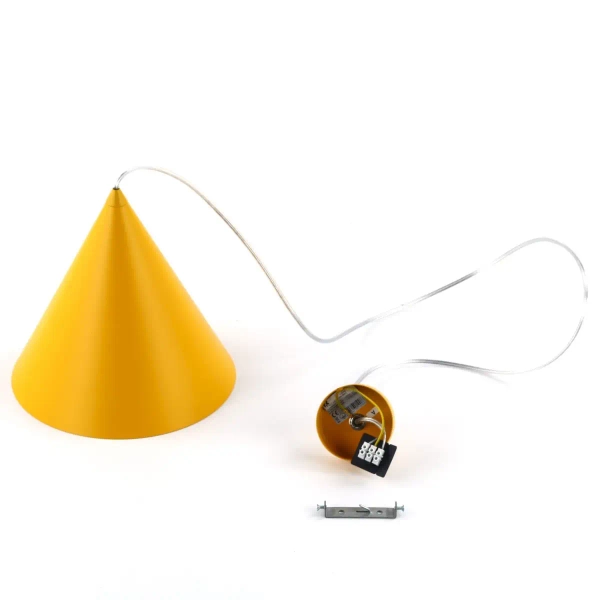 Wisząca lampa salonowa CONO 10066 stożkowa żółty