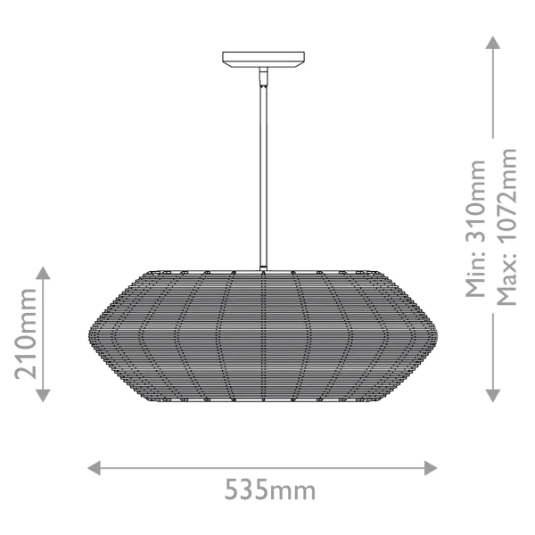 Regulowana sufitowa lampa Luca QN-LUCA-P-S-BK-CAM do jadalni sznur brązowy
