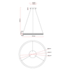 Lampa wisząca ring Midway LP-033/1P L GD Cristal Triangle LED 50W złota