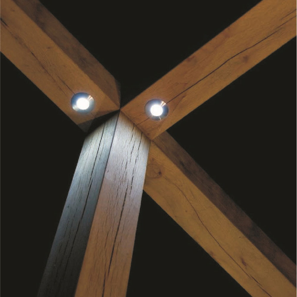 Wpustowa lampka  Grund 800101301 Elkim LED 3W 6000K okrągła IP65 aluminium