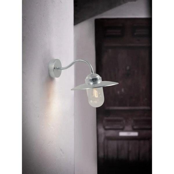 Ścienna lampa zewnętrzna Luxembourg 22671031 IP54 na elewacje srebrny