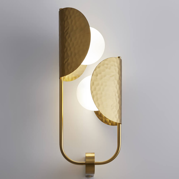 Dekoracyjna lampa ścienna Tropic MOD164WL-02BS Maytoni kule mosiądz biała