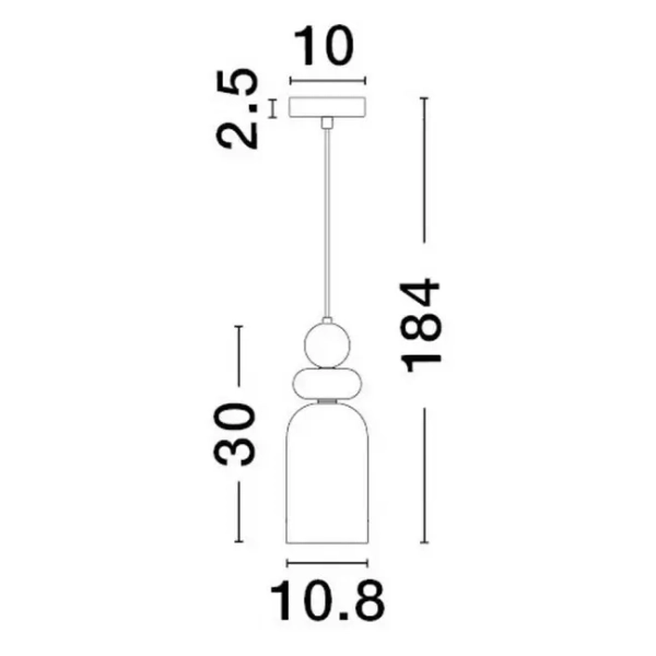 Skandynawska lampa wisząca MURANO LE43398 kolorowy przezroczysty złoty