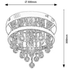 Glamour lampa sufitowa Pallas LED 20W 4000K salonowa chrom biała