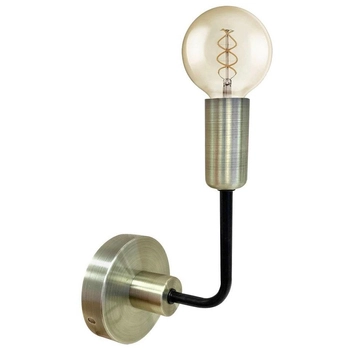 Industrialny kinkiet ścienny SAGA 21-01313 retro do sypialni czarny patyna