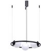 Wisząca lampa jadalniana ORBIT 5004 Zumaline balls ring czarna biała