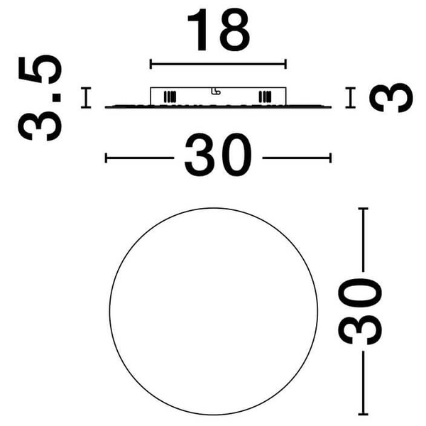 Kinkiet naścienny do salonu CHICA LE44709 LED 21W 3000K dysk kawowy