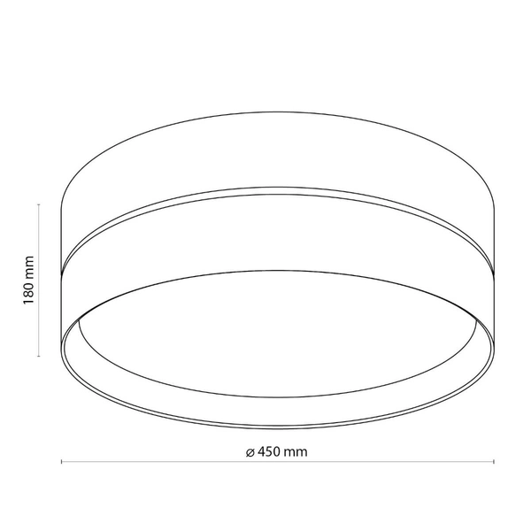Okrągła lampa sufitowa ECO 5775 TK Lighting tkaninowa biała