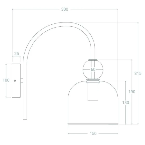 Kinkiet na ścianę Koloreno ABR-KOLOK-A Abruzzo bursztynowy złoty