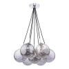 Wisząca lampa nad stół Elpis ELP342-10 szklane przydymione chrom