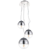 Potrójny lampa wisząca Iris AZ3104 Azzardo do salonu kule chrom