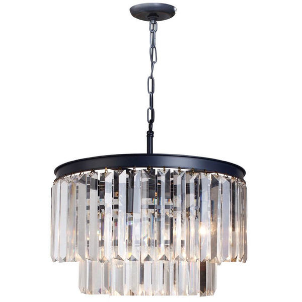 Okrągła lampa wisząca CGHEREFALL30 glamour na łańcuchu stal