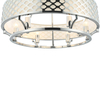 LAMPA wisząca Verno Cromo Orlicki Design metalowa OPRAWA ażurowy zwis chrom kremowy