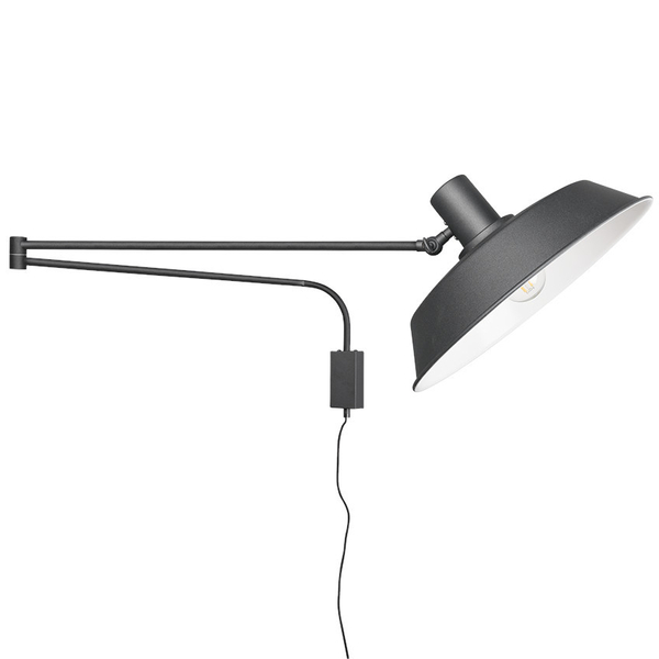 Industrialna LAMPA ścienna BOLDER 200300132 Trio metalowa OPRAWA loftowy kinkiet czarny