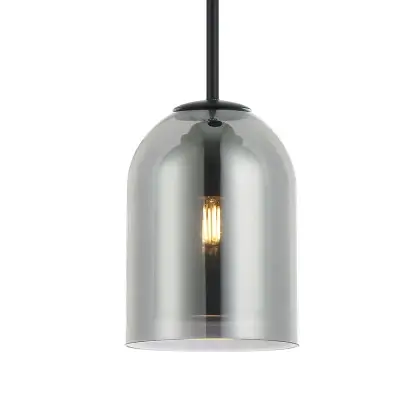 Szklana zwisająca lampa Elaris LP-8103/1P SM przydymiona czarny