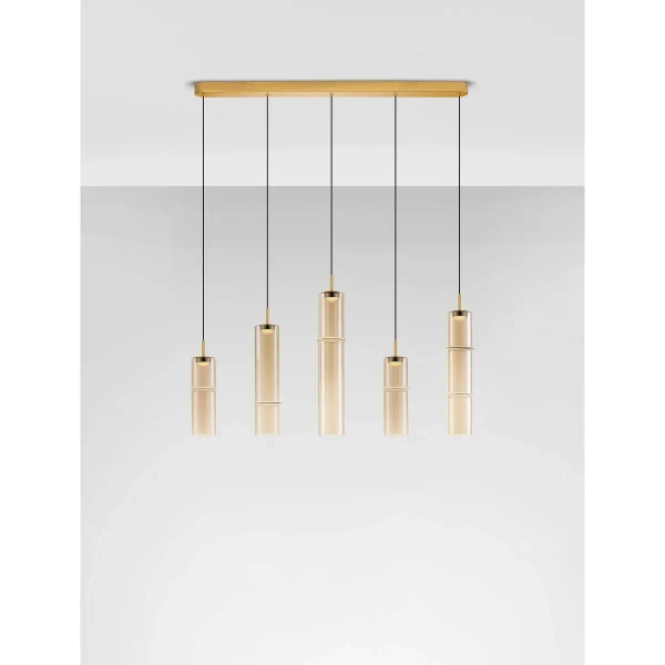 Zwisające cylindry SARTANO LE45169 LED 18W 3000K złota
