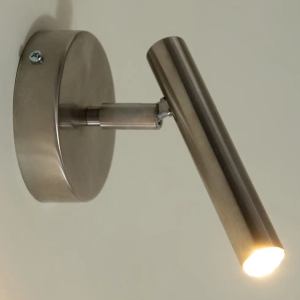 Nocna ścienna lampa Sopel 41512 nad łóżko do sypialni srebrny