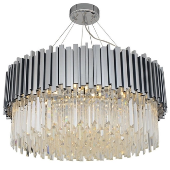 Wisząca lampa glamour CGPIPCRYSTCHROM60 do salonu chrom