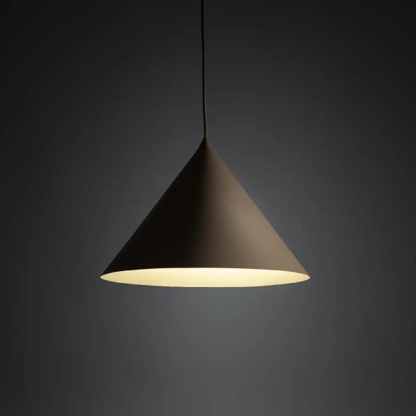 Loftowa wisząca lampa Cono 10621 stożkowa do jadalni beżowy