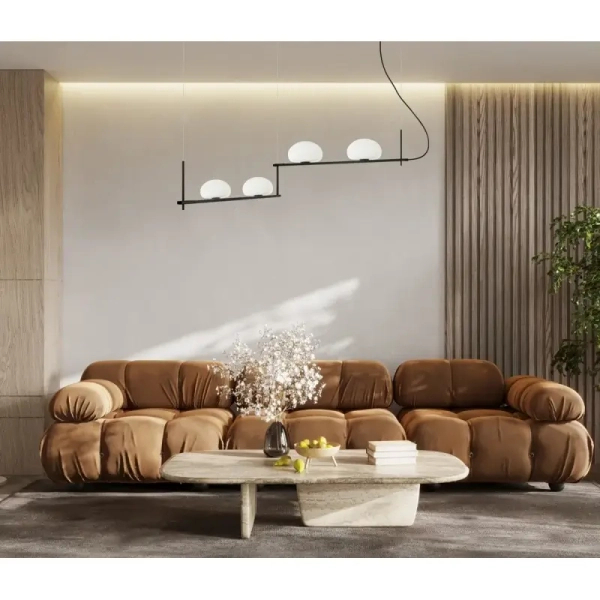 Modernistyczna lampa wisząca Kernio PND-357784-BK+W Italux balls czarna