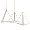 LAMPA wisząca TRÓJKĄTY LED 80W 3000K 310477 Polux okrągła OPRAWA geometryczny ZWIS kaskada biała