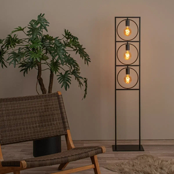 Lampa stojąca podłogowa SUUS 00727/03/30 Lucide vintage czarna