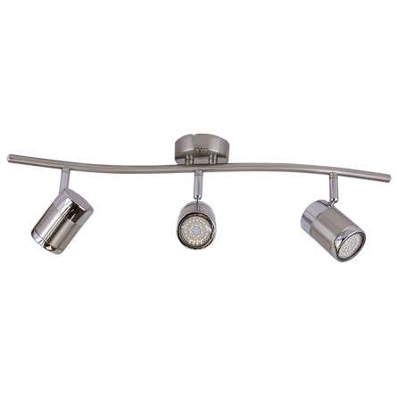 LAMPA sufitowa OLAF 03257 Ideus reflektorowa OPRAWA listwa PLAFON regulowane tuby chrom satyna