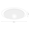 Plafon do salonu ledowy Sonic ML6409 LED 24W 3000-6000K okrągły biały