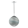 Dziecięca lampa wisząca Saturn SAT0150 planeta okrągła chrom
