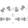 Druciana LAMPA sufitowa PRISKA 54017-4 Globo industrialna OPRAWA metalowy plafon klatki regulowane czarne