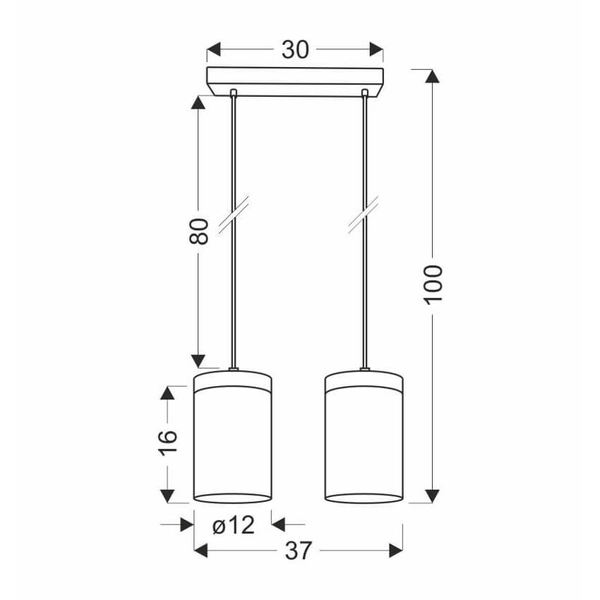 Wisząca lampa Wels 32-21991 szklana przydymiony drewniany czarny