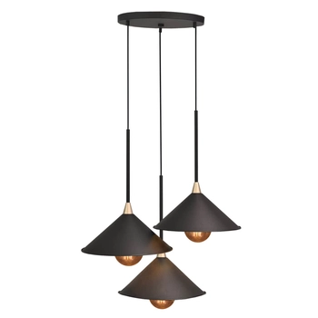 Potrójna lampa wisząca Merto 5066 Shilo metalowa do kuchni czarna