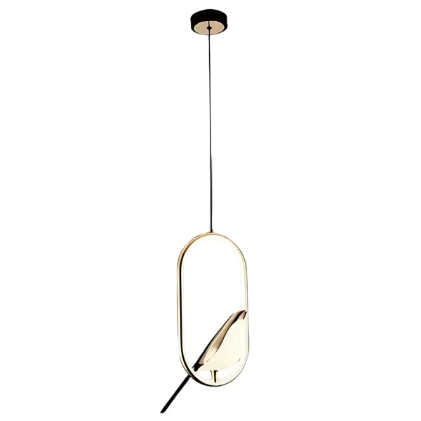 Wisząca lampa z ptakiem Bird LWPB-OW LED 18W 3000K złoty