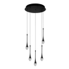 Salonowa lampa zwisająca DALMA AZ6007 LED 28W 3000K czarna przezroczysta